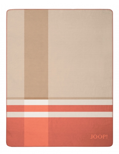Плед MODERN Kupfer 150x200 см красный/коричневый/белый Joop! 