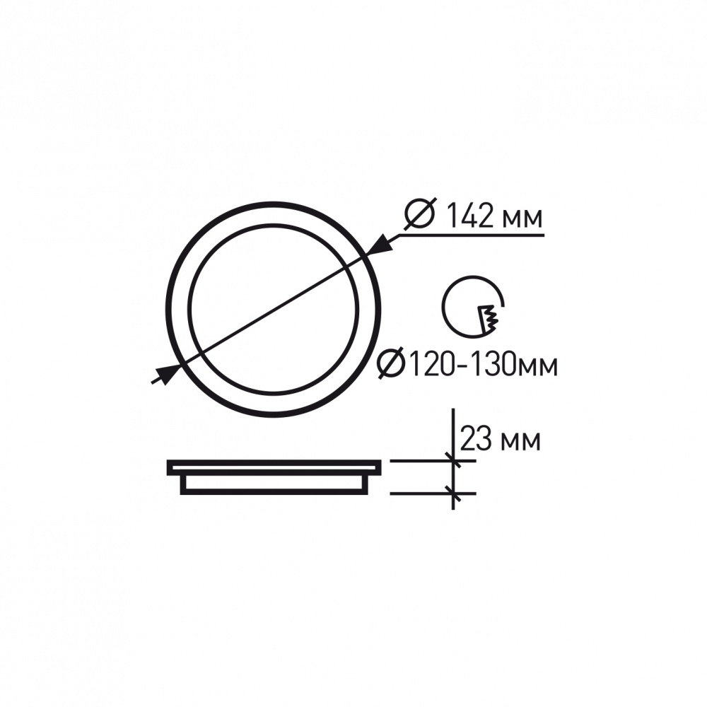 Світильник світлодіодний Eurolamp 12 Вт чорний LED-DLR-12/4(new)(black)