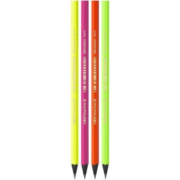 Олівець чорнографітний Fluo без гумки 1шт. 940757 BIC