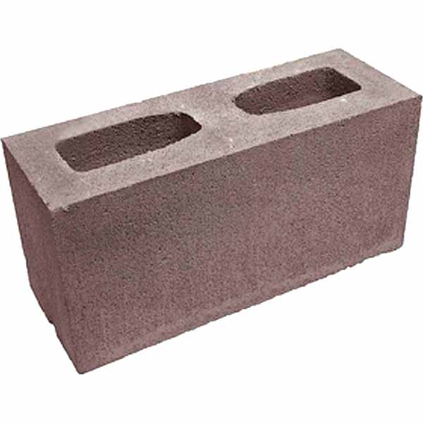 Блок декоративний бетонний гладкий 190x390x190 мм венге ЗЗБК ім. С. Ковальської