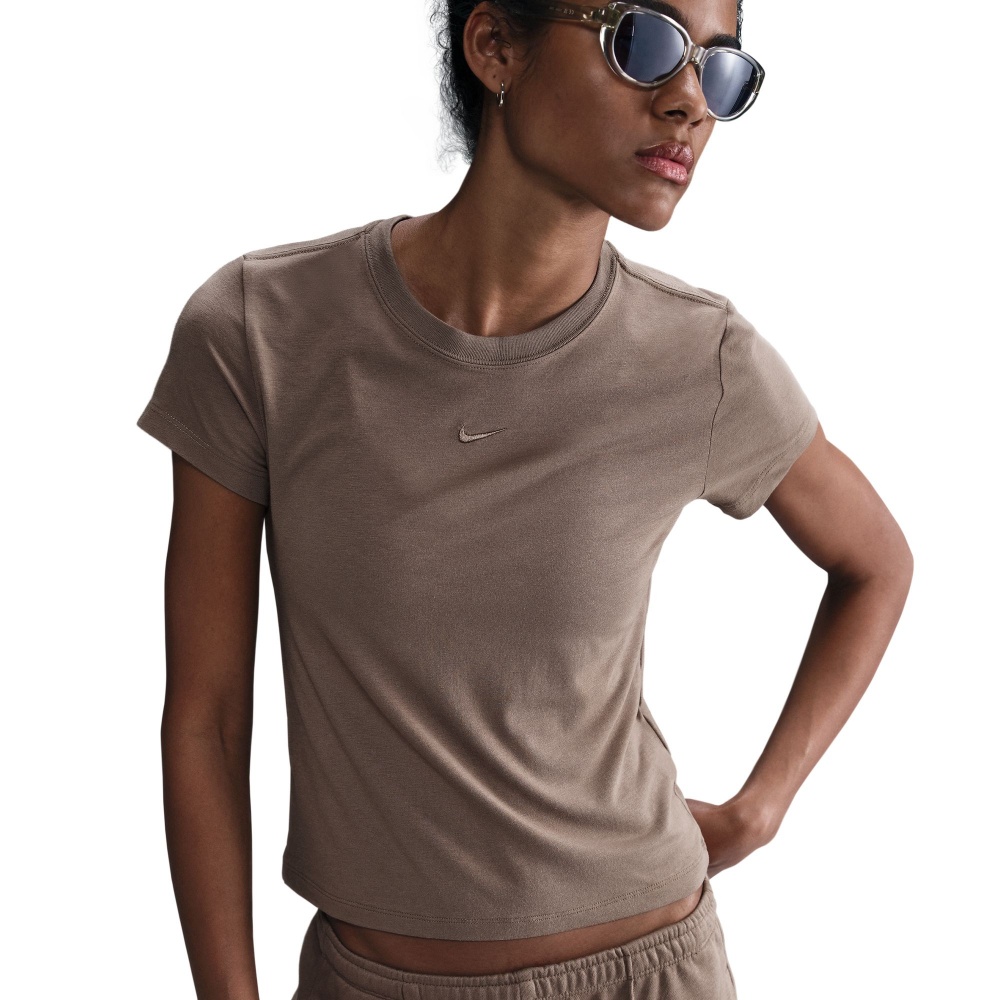 Футболка Nike W NSW NK CHLL KNT MD CRP FV5508-233 р.S коричневый