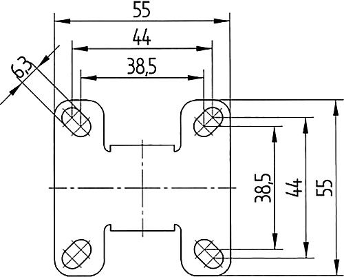 Ролик меблевий неповоротний 2478 PJI 050 Р41-55 TENTE