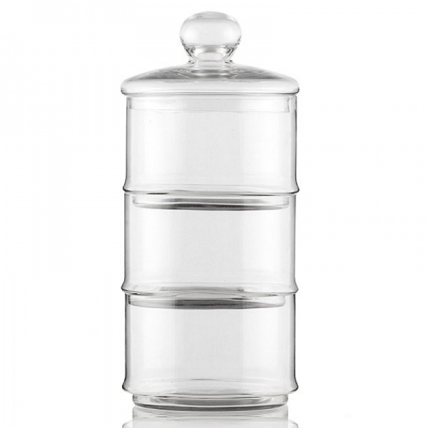 Банка для печива трьохрівнева 45х20 см 13-755 Wrzesniak Glassworks