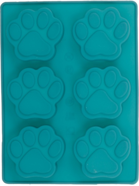 Форма для кексов Magic Ring Лапки, 18.5х14х1.7 см 6 шт бирюза Flamberg Smart Kitchen