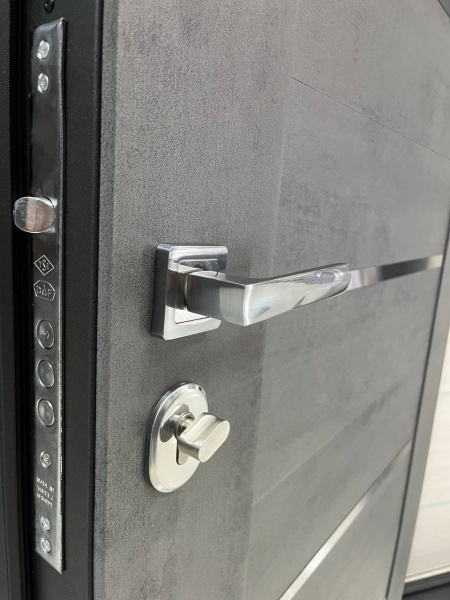 Дверь входная Tarimus Дублин антрацит / бетон серый 2050х860 мм правая