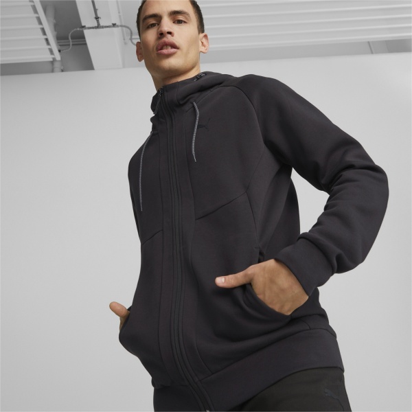 Джемпер Puma PUMATECH FULL-ZIP HOODIE DK 53828201 р. XL черный