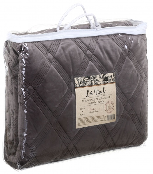 Покрывало Barreta 220x240 см La Nuit темно-серый 