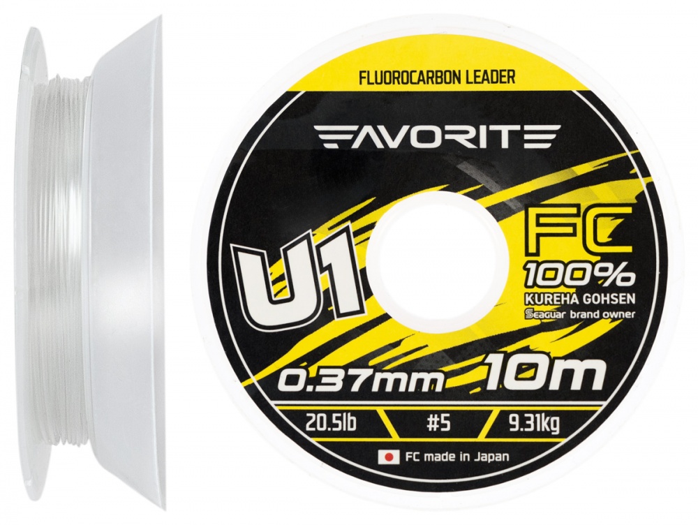 Флюорокарбон Favorite 10 м 0,37 мм 9,31 кг U1 FC