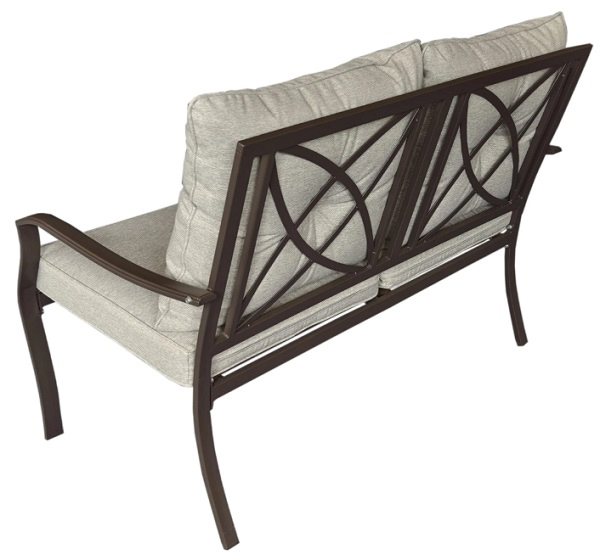 Комплект меблів Indigo Атланта столик 96x50x40 см з диваном та двома кріслами сіро-бежевий