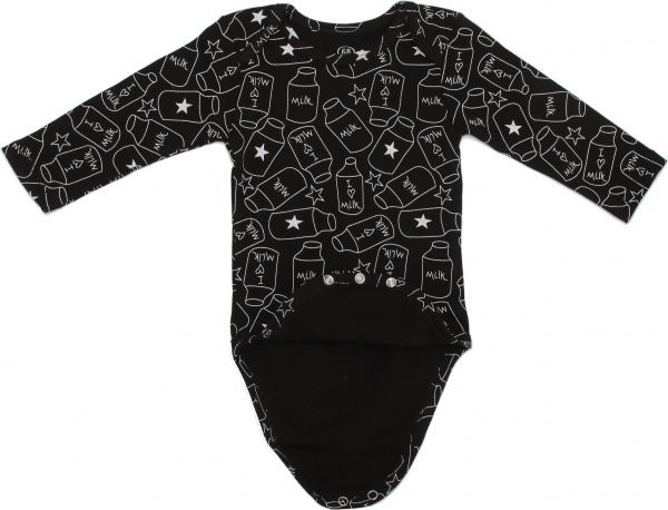 Боді Фламінго ясельний 2 шт. р.80 чорний/меланж 449-222 