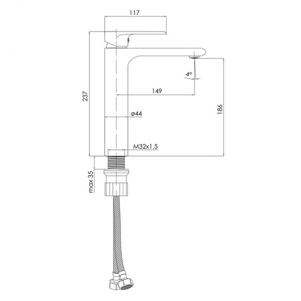 Смеситель для умывальника Imprese Aria f03507510AB