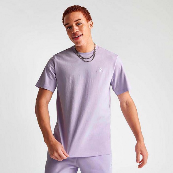 Футболка Converse CONVERSE GO-TO EMBROIDERED STAR CHEVRON TEE 10023876-533 р.S фіолетовий