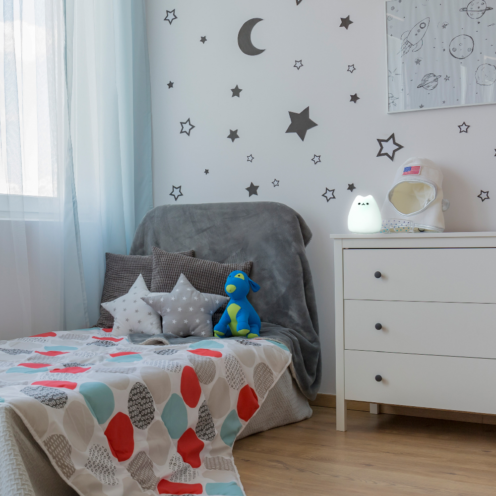 Ночник ARDERO на батарейках котик RGB белый SNL-С01ARD