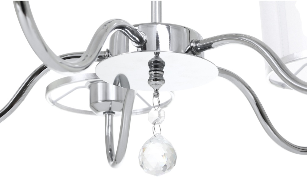 Люстра Sensio Nanter 5x40 Вт E27 хром/белый LS-07299/5S-E2740W