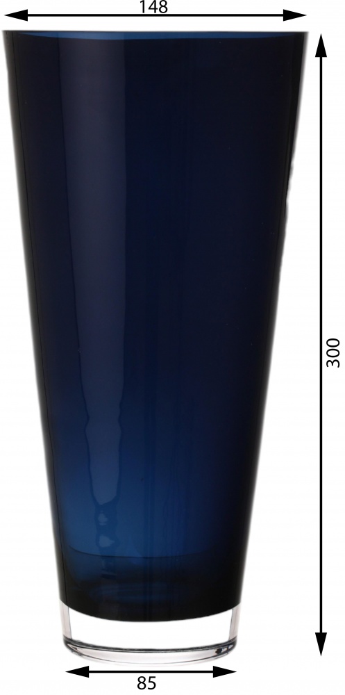 Ваза скляна Wrzesniak Glassworks Sofi 30 см синій 17-133B