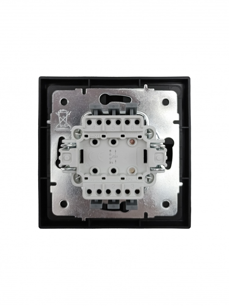 Кнопка дзвінка одноклавішний HausMark Juna чорний 7041-4288-103QC