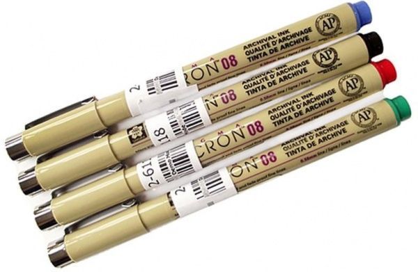 Линер Sakura PIGMA Micron (0.8), 0,5мм, Черный, 