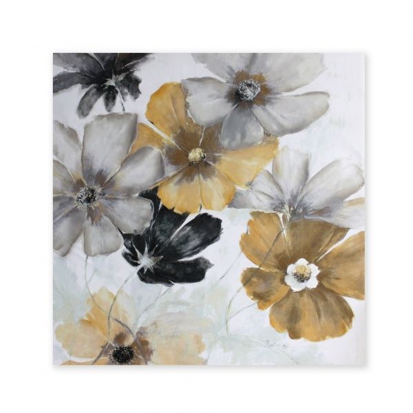 Репродукція на холсті Космеї 80x80 см 