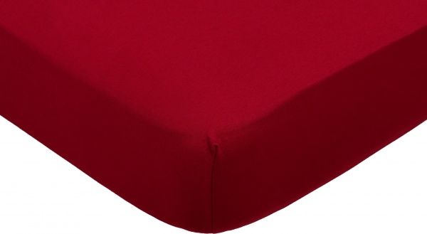 Простынь на резинке трикотажное 90x200 см бордовый Home Line 