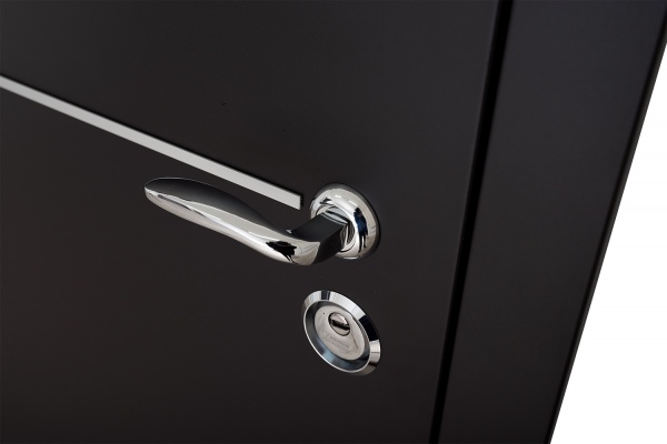 Двері вхідні Abwehr КТМ 76 096 П (7021Т+В) Kale2 NEW Lite RAL 7016 / антрацит 2050x960 мм праві