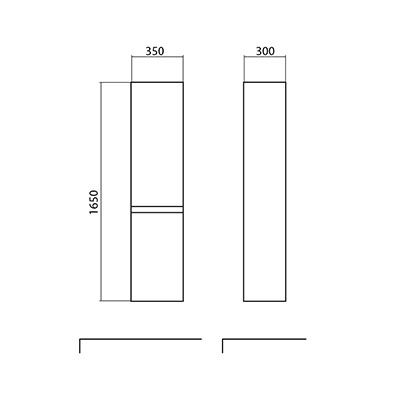 Пенал Аква-Родос Вінтаж (севілья) правий (консольний)