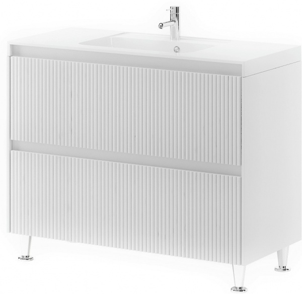 Тумба на ніжках Aquarius Apollo 80 біла з умивальником Lux (W)