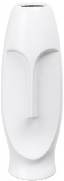 Ваза керамическая белая Face 10х9,5х24 см
