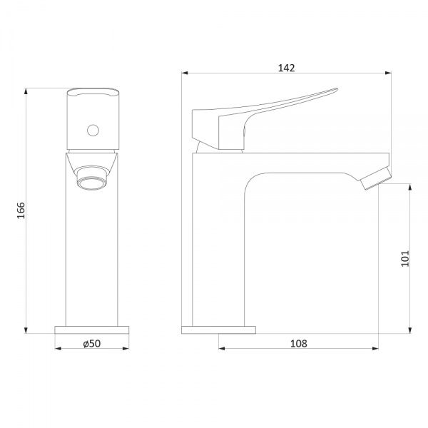 Змішувач для умивальника Damixa Apollo 220220000