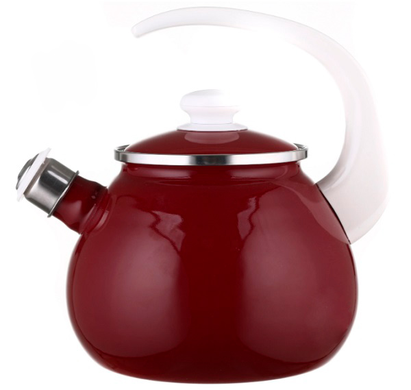 Чайник эмалированный со свистком 2.5 л Бордо Bella Vita