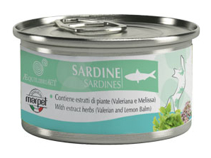 Консерва для дорослих котів із чутливим травленням Marpet Філе сардини