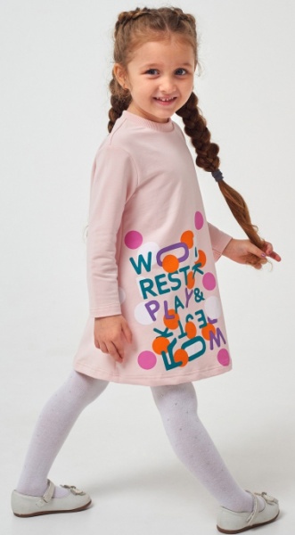 Платье Smil р.92 кремово-розовый 120340 