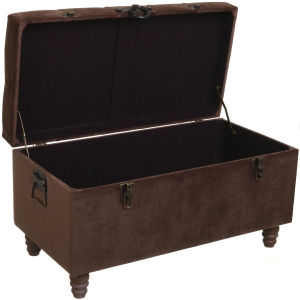 Сундук-пуф Shic B коричневий , 82,5х42х47 см велюр 
