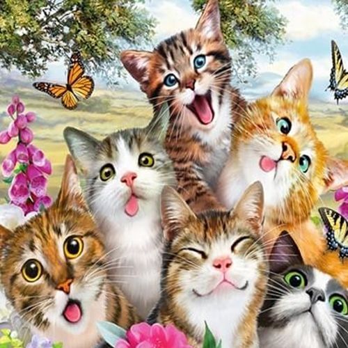 Набор для творчества со стразами на подрамнике Веселый хор 30x30 см Діамантові ручки 