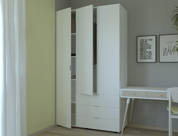 Шкаф для одежды Doros Гелар (3 дв.+ 3 ящ.) белый