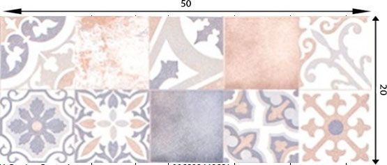 Плитка Tiger Кані TG Patchwork-1 20x50 