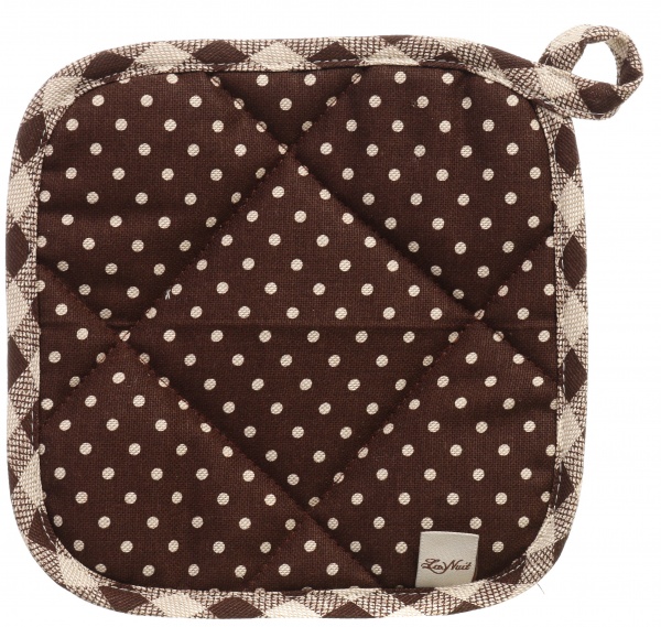Прихватка Lucy горошок 20x20 см коричневий La Nuit 