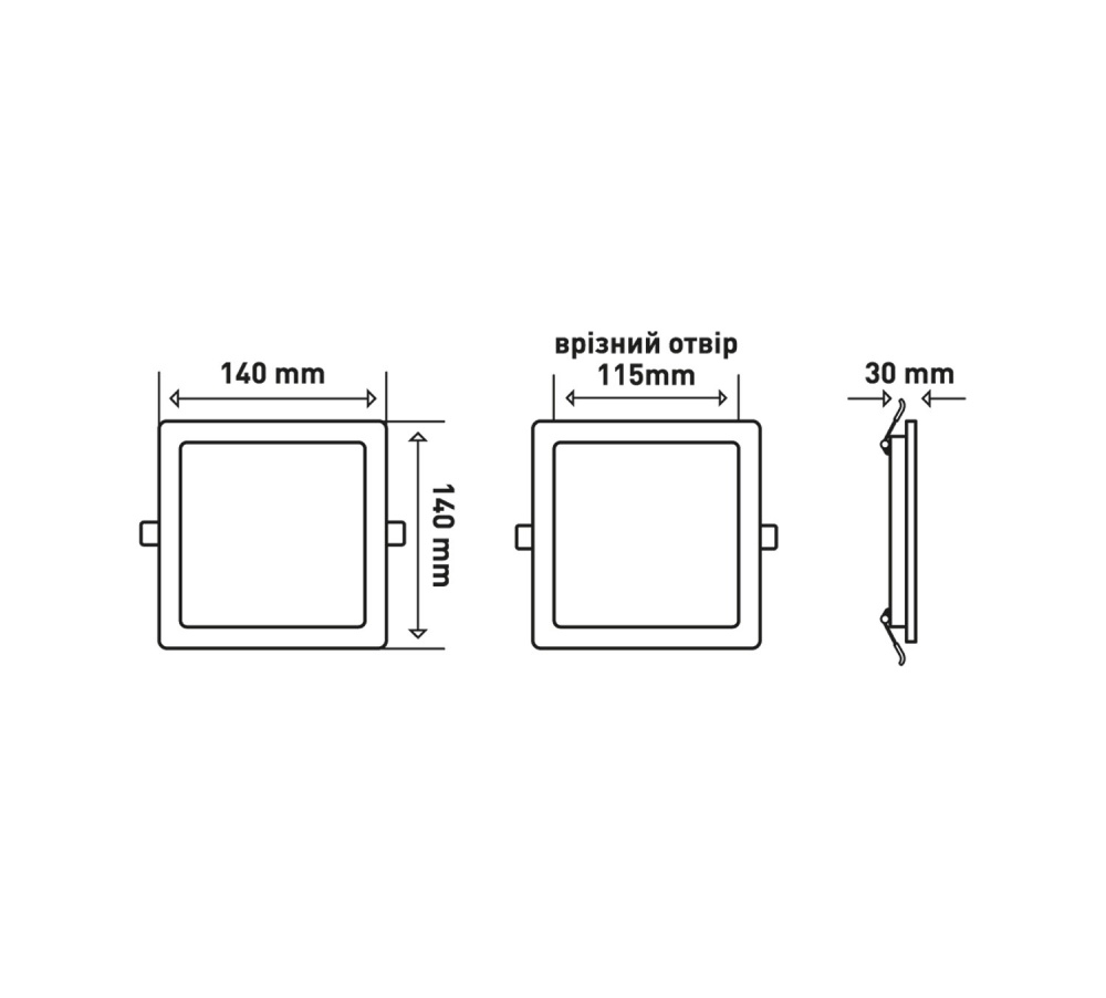 Светильник встраиваемый (Downlight) Maxus 12 Вт 4100 К белый матовый 1-RDL-1241-IPS