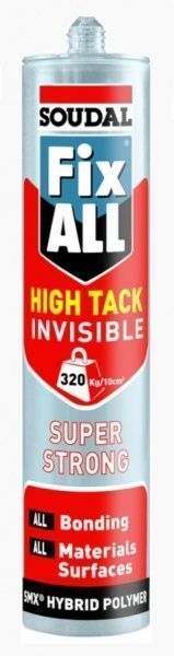 Клей-герметик SOUDAL FIX ALL HT INVISIBLE SUPER STRONG 290мл прозрачный