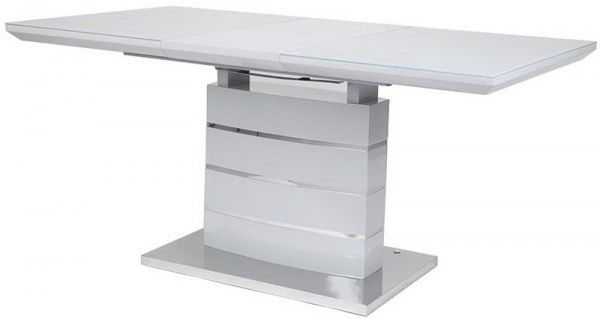 Стол обеденный Скайлайн DT8053 1200/1600х800х760 светло-серый глянец 