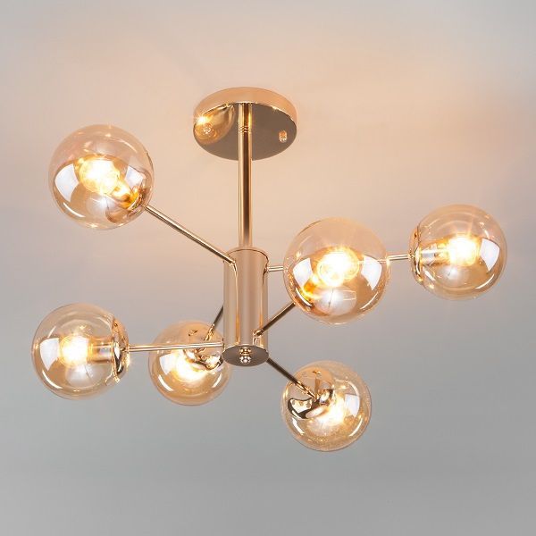 Люстра потолочная Strotskis Ascot 6x60 Вт E27 золотой 30166/6 