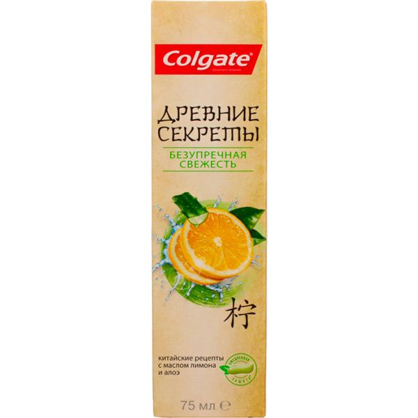 Зубна паста Colgate Стародавні Секрети Бездоганна Свіжість (Лимон і Алое) з натуральними екстрактами 75 мл