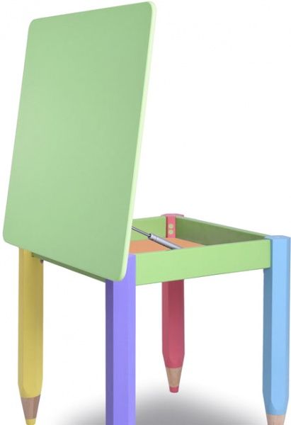 Столик Sweet baby Карандашики с пеналом 60x60 см салатовый 100016