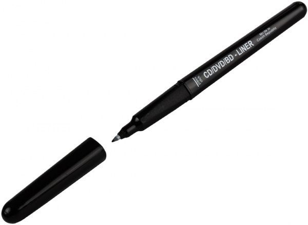 Маркер перманентный Centropen Ergoline для CD/DVD 0.6 мм черный 