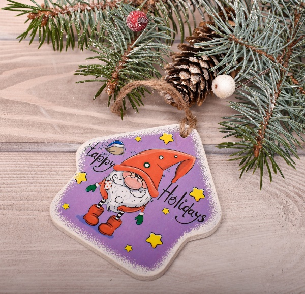 Набор новогодних украшений Гномы 9 см 5 шт./уп.