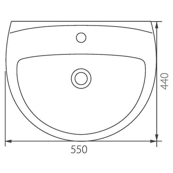 Умывальник  Colombo Акцент 55 S12115500