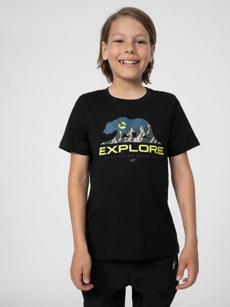 Футболка 4F TSHIRT M323 4FJSS23TTSHM323-20S р.134 чорний