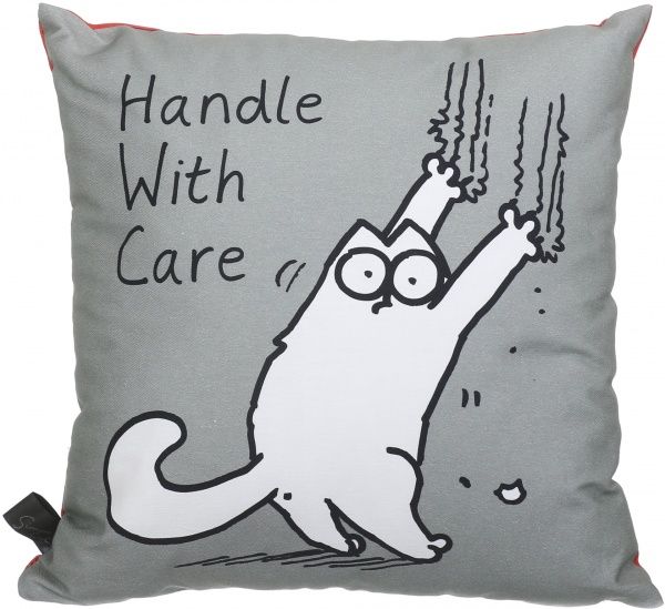 Подушка декоративная 2251952506012 41x41 см красный с серым Simon's Cat 