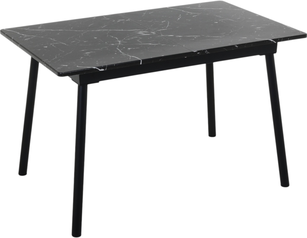 Стол Эдисон 1200(1550)x730x700мм мрамор черный/черный