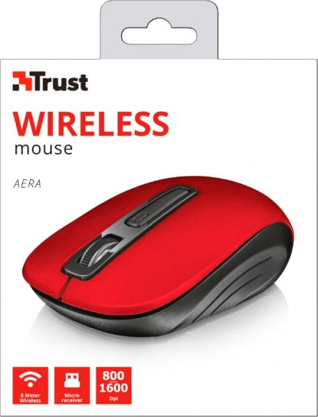 Мышь Trust Aera Wireless 22374 red 