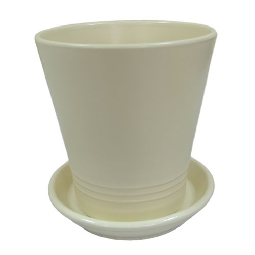 Горщик керамічний Оріана-Запоріжкераміка Модерн круглий 1л бежевий 